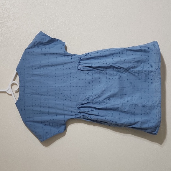 Madewell 2023 Button-Front V-Neck Mini Dress in Tranquil Lake Size XS - Picture 8 of 12